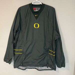 VTG Nike Team Oregon Ducks Windbreaker Pullover Jacket Green Mens Medium Y2K